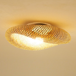 Immax BOHO HILO dizaina griestu gaismeklis, D80cm. E27, 40W bambuss