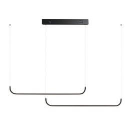 Immax NEO PATTINI Smart dubultais piekarams gaismeklis 160-280cm, 53W, 3640lm melns Zigbee 3.0