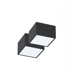 Immax NEO komplekts 2x CANTO Smart griesti 15x15cm 12W melns Zigbee 3.0, tālvadības pults