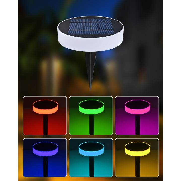 Immax NEO LITE viedā saules spuldze ROUND, RGB, IP65, BT, TUYA