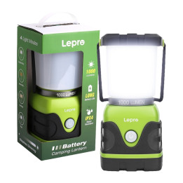 LEPRO 3300002 1000 lūmenu ar akumulatoru darbināma tūrisma lampa