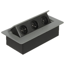ORNO OR-GM-9032/GR Strāvas sadalītājs ar 3 kontaktligzdām, 2300W, 10A, E/F tips
