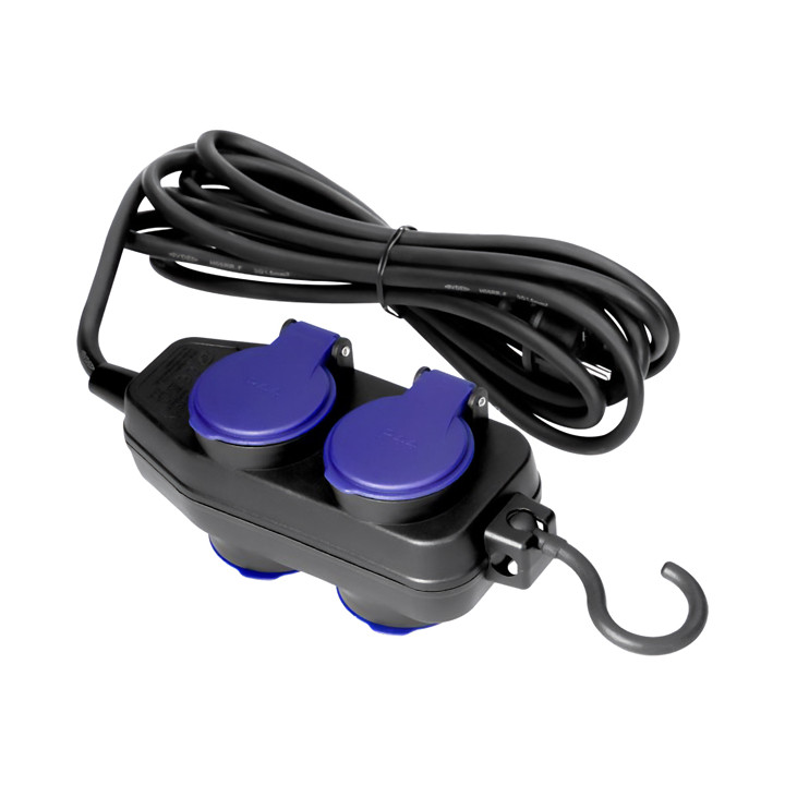 ORNO OR-AE-13299/10M Strāvas sadales bloks 4 kontaktligzdas IP44 10m