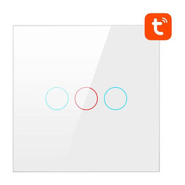 Умный выключатель света ZigBee Avatto ZTS02-EU-W3 3-позиционный TUYA (белый)