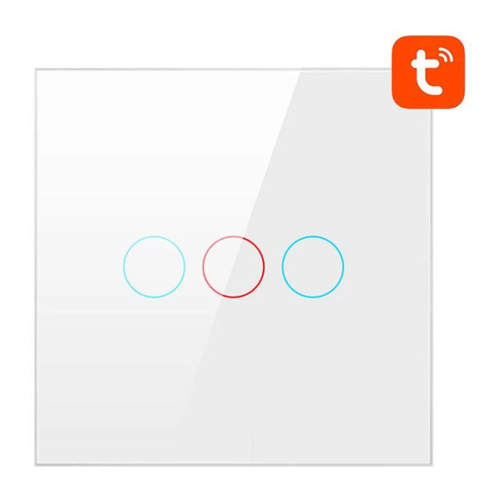 Умный выключатель света ZigBee Avatto ZTS02-EU-W3 3-позиционный TUYA (белый)