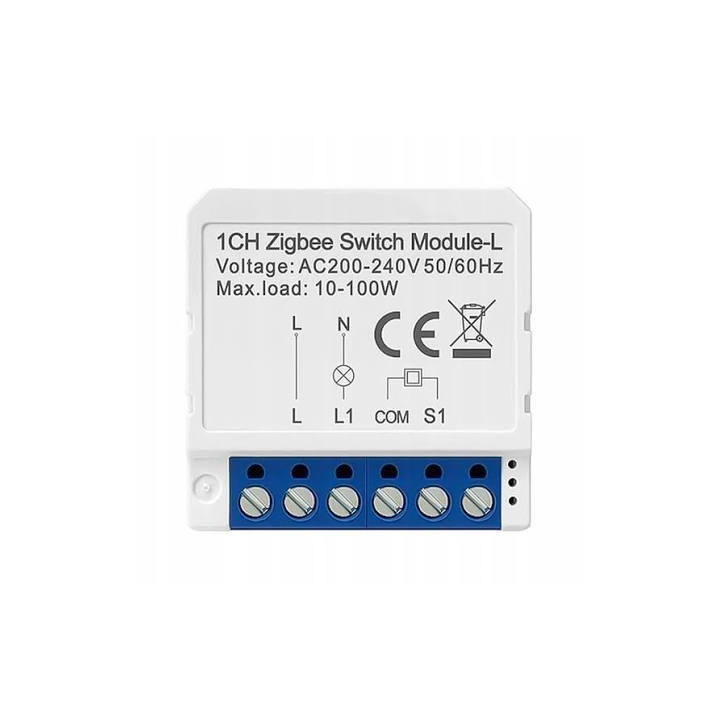Viedā slēdža modulis ZigBee Avatto LZWSM16-W1 bez neitrāla TUYA