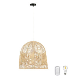 Immax BOHO PELO-COMPLET griestu lampa 50 cm ar viedo spuldzi un tālvadības pulti 08263-S
