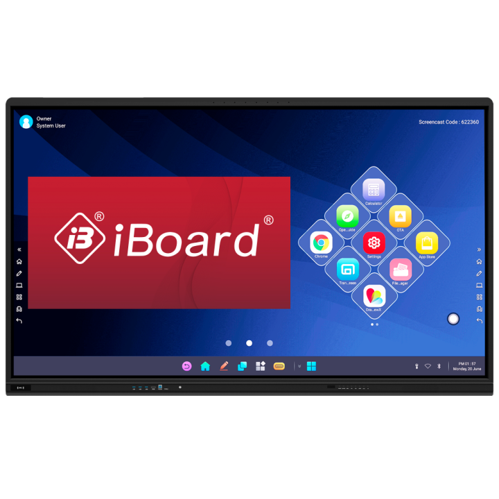 IBOARD IB-TE-MP-55E1-V3 galda monitors ar Google Home lietotnes atbalstu