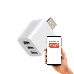 TUYA Smart Mini Switch USB adapteris 3 porti 5-12V ZigBee