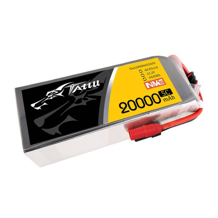 Tattu NMC 20000mAh 22.2V 5C 6S1P LiPo Battery Pack with AS150+XT150 Plug