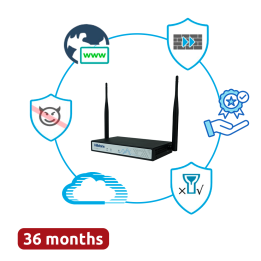 HILLSTONE HILL-A200W-PPRM-36 bezvadu maršrutētājs, 200Mbps, divjoslu Wi-Fi 5 AC, Gigabit LAN