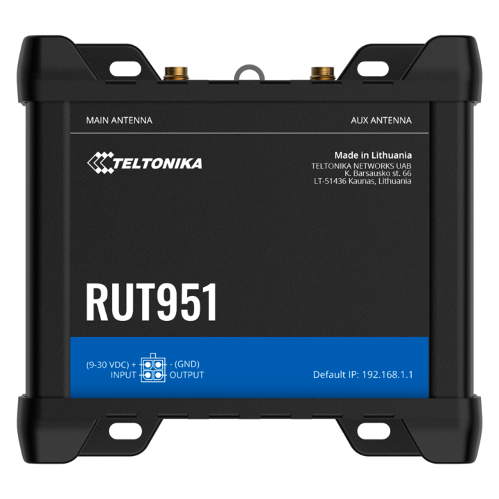 TELTONIKA TK-RUT951-POE+ maršrutētājs ar Wi-Fi 4/N, 100Mbps, PoE atbalstu