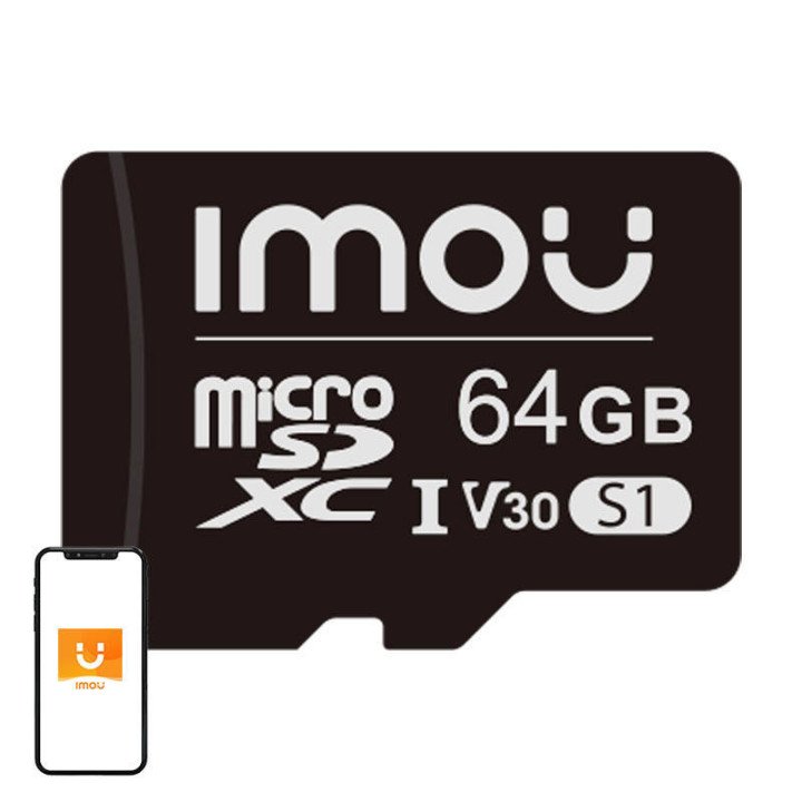Imou ST2-64-S1 64GB microSDXC Memory Card (UHS-I, Class 10/U3/V30, 95/38 MB/s)