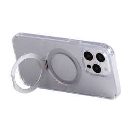 Magnētiski aizsargājošs tālruņa maciņš ar turētāju Joyroom JR-BP004 priekš iPhone 15 Pro Max (caurspīdīgs)