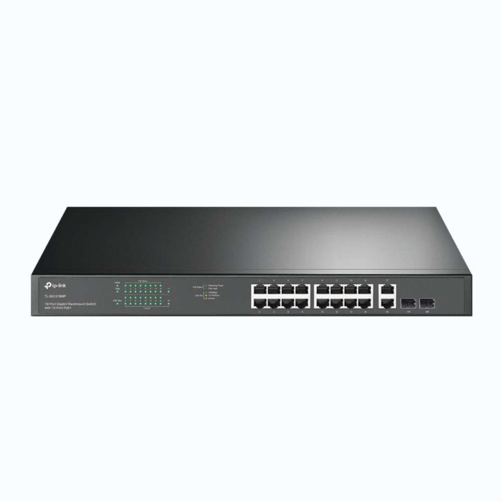 TP-Link :: TL-SG1218MP Неуправляемый PoE, 18xGbps, 16x PoE+