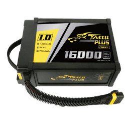 Tattu Plus 1.0 Compact 16000mAh 12S 15C 44.4V LiPo Battery Pack with AS150U Plug