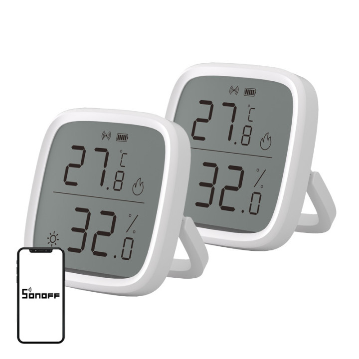 SONOFF ZigBee SNZB-02D temperatūras un mitruma sensors, 2 iepakojumi