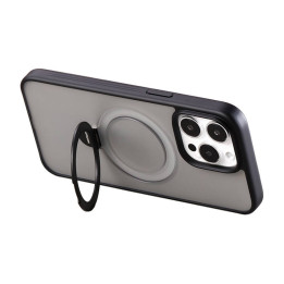 Joyroom JR-BP004 magnētiskais aizsargvāciņš ar turētāju iPhone 15 (melns)