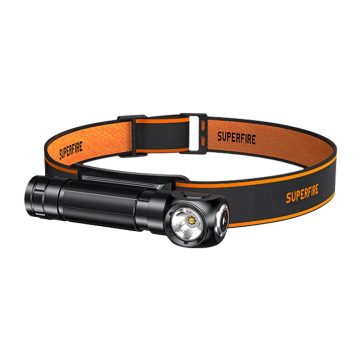 Superfire TH04-S, 1000lmm USB-C priekšējā luktura lukturītis