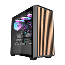 Darkflash DS900WD datora korpuss (melns) + 4 ventilatori