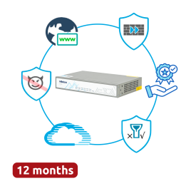 HILLSTONE HILL-A1000-PPRM-12 Pārvaldīts Gigabitu slēdzis 10 porti 12V DC