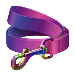 WAUDOG gradienta neilona siksna suņiem, 15 mm plata, 122 cm gara, violeta