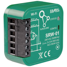 ZAMEL SRW-01 viedais rullo žalūziju kontrolieris Wi-Fi 230 V AC