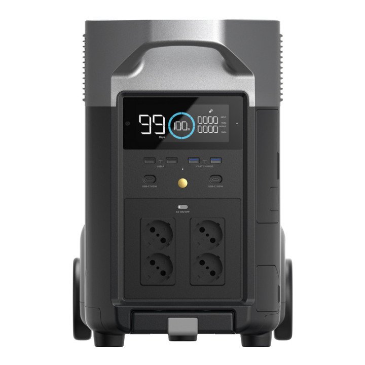 EcoFlow Delta Pro Power Station + 2x 400W Solar Panel Set (DPRO-2X400W-SB)