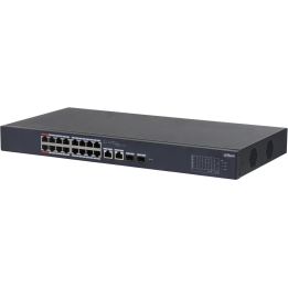 Dahua CS4218-16ET-240 18 portu mākoņa pārvaldīts PoE slēdzis, 16 PoE porti, 240W budžets