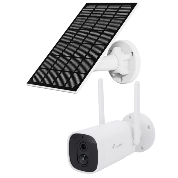 NIVIAN RETAIL NVS-06BATSOLAR 2MP PTZ ātrgaitas kupola IP kamera ar Wi-Fi, PoE, ONVIF, IP65, 8m IR, 4mm objektīvu
