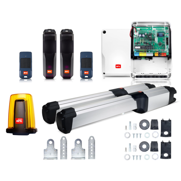 BFT PHOBOS BT B40 KIT veramo vārtu piedziņas komplekts LED lampa ar antenu 2 24V tālvadības pultis līdz 4 m 500 kg
