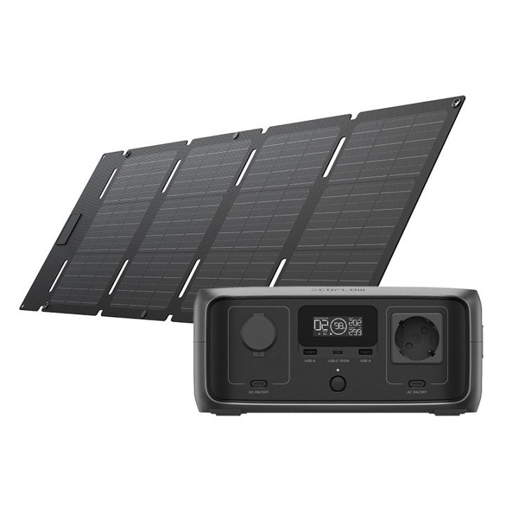 EcoFlow RIVER 3 UPS Power Station + 45W Photovoltaic Panel Set (EF-PR705-UPS-B-45W-E)