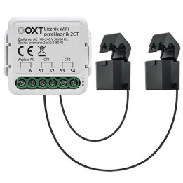 OXT modulis, mini enerģijas skaitītājs, 2 TUYA WiFi CT transformatori