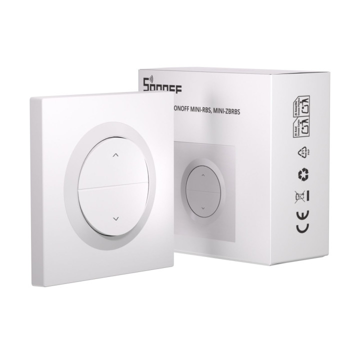 Sonoff ERBS Rullo žalūziju sienas slēdža korpuss MINI-RBS un MINI-ZBRBS – balts, 8.5×3.0×8.5 cm