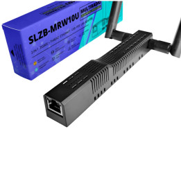 SMLIGHT SLZB-MRW10U Multi-Radio PoE vārteja — Zigbee, pavediens, Z-Wave, matērija, melns