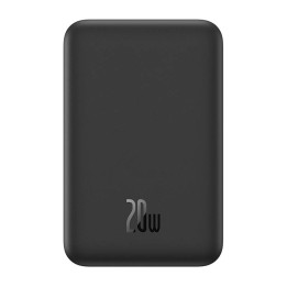 Magnetic Mini Powerbank Baseus 5000mAh, USB-C 20W (melns)