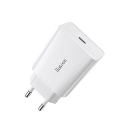 Baseus Speed ​​Mini ātrā lādētājs, USB-C, PD, 3A, 20W (balts)
