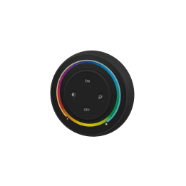 Sienas kontrolieris RGB+CCT apaļš 1-zona 2xAAA melns S2-B