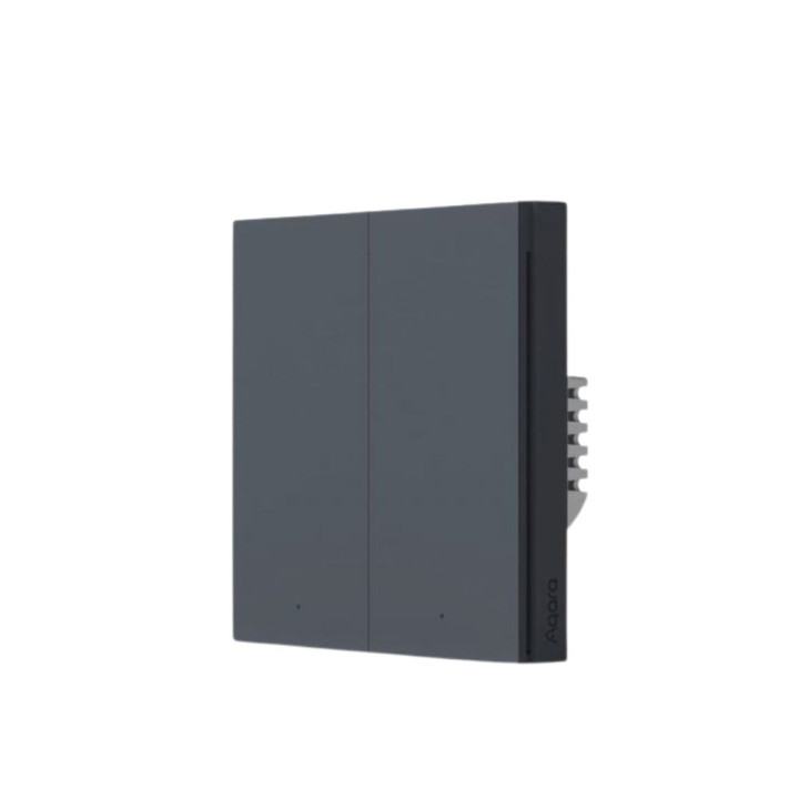 Aqara H1 viedais sienas slēdzis EU (bez neitrāles, dubultā svira) 2 kanālu Zigbee/Wi-Fi/Z-Wave/Thread pelēks