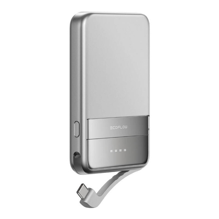 EcoFlow RAPID magnētiskā jaudas banka, 5000mAh, (sudrabs).
