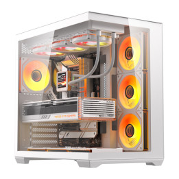 DarkFlash C280 datora korpuss (balts) + 7 ventilatori