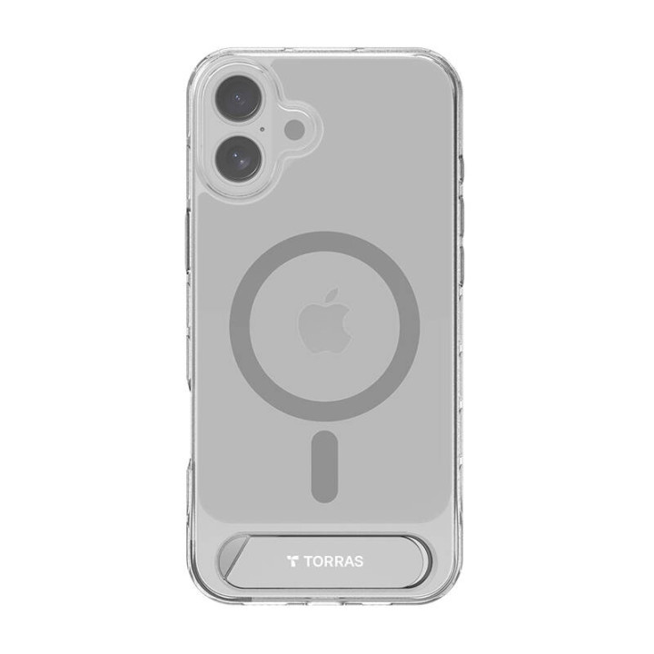 Torras Pstand sērijas futrālis iPhone 16 (caurspīdīgs)