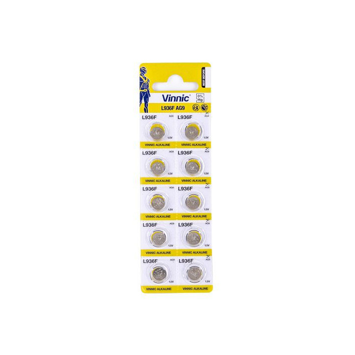Vinnic L936F / AG9 1.5V 56mAh Alkaline pulksteņa baterijas 10 gab.