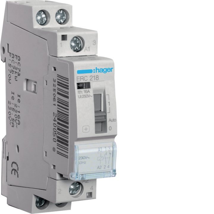 Hager ERC218 viedais releja modulis 16A 1NO+1NC 230V