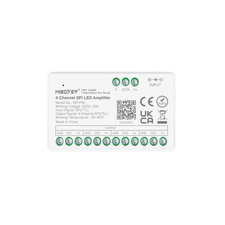 4 kanālu SPI LED signāla pastiprinātājs MiBoxer SPI-PA4