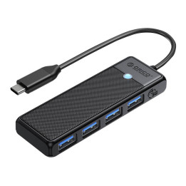 Orico Hub 4in1 USB A3.0x4 (melns)
