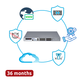 HILLSTONE HILL-A2815-PPRM-36 Ugunsmūra iekārta 1U plaukta stiprinājumam 8 portu Gigabit VPN drošības vārteja