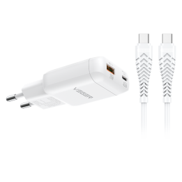 VEGER VG-TR121-Kit-45W1A1C 45W USB-C un USB-A sienas lādētājs ar PD ātro uzlādi