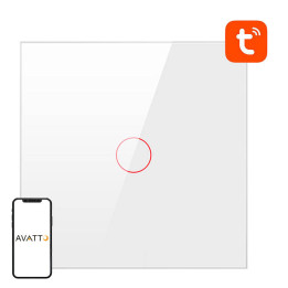 Умный выключатель света WiFi Avatto TS02-EU-W1 1-сторонний TUYA (белый)