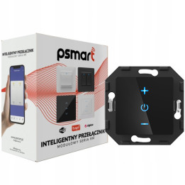 Psmart 5906203621613 Touch Dimmer 1-channel Black Glass WiFi TUYA